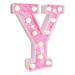 LED Marquee Letter Lights Light Up Pink Letters Glitter Alphabet Letter Sign Battery Powered for Night Light Birthday Party Wedding Girls Gifts Home Bar Christmas Decoration Pink Letter Y