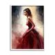 Stupell Industries Elegant Woman Red Dress Beauty & Fashion Painting White Framed Art Print Wall Art