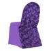 Efavormart 40 PCS Purple Satin Rosette Spandex Stretch Banquet Chair Cover Fitted Chair Cover