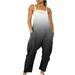 REORIAFEE Women s Loose Jumpsuits V Neck Sleeveless Jumpsuit Tie Dye Suspenders Rompers for Women Sexy Suspender Jumpsuit Dressy Jumpsuits for Women Elegant White M