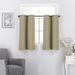 2 Panels Blackout Short Curtains For Small indo Tiers 24 Inch Long Grommet Small Curtain Drapes Half indo Curtains For Kitchen (Taupe 27 X 24 L)