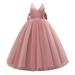 ZRBYWB Toddler Girl Dresss Sleeveless Solid Color Tulle Bowknot Princess Pageant Gown Party Evening Dress Wedding Dress For Children Clothes Fashion Cute Dresses For Girl