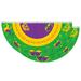 2PC Mardi Gras Bunting Decorations Polyester Flag Bunting Happy Carnival Decoration for Home Indoor Outdoor Festival Decoration