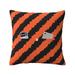 YFYANG Linen Pillow Cases (Without Pillow Insert) Orange and Black Stripes Decorative Throw Square Pillow Cover with Pockets for Bedroom Sofa Car Cushion Cover 20 x20