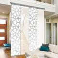 InStyleDesign 4-Panel Panel Track / Room Divider/ Blinds 34 -57 W x 91.4 H Panel width 15.75 Oatmeal Geometric White