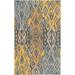 Mark&Day Wool Area Rugs 4x6 Banner Global Teal Gold Area Rug (4 x 6 )