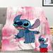 Movies Lilo & Stitch Bed Blanket With Pillow Cover For Couch Sofa Office Cozy&Soft Plush Air Conditioner Blanket Valentines Day Gifts Throws Blanket For Kids Girls Boys