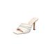 Women's Luanda Heeled Mule by Halston in White (Size 9 1/2 M)