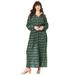 Plus Size Women's Boho Crinkle Maxi Dress by Roaman's in Cool Lattice Medallion (Size 34/36)
