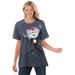 Plus Size Women's Disney Jack Skellington Christmas by Disney in Heather Charcoal Jack Skellington Santa (Size L)