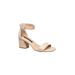 Women's Texas Block Heeled Sandal by French Connection in Nude (Size 8 1/2 M)