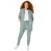 Plus Size Women's French Terry Drawstring Sweatpants by ellos in Grey Spruce (Size M)