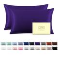 Silk Pillowcase for Hair and Skin,Soft,Breathable and Sliky 100% Standard Size Pillow Cases Set of 2,Both Sides Natural Mulberry Silk Pillowcases with Hidden Zipper(Standard Size 20"X 26",2pcs)