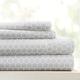 Linen Market 4PC Sheet Set, Cotton, Honeycomb Light Gray, Full