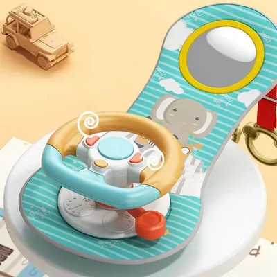 Volant de simulation de siège de voiture pour bébé jouet musical avec lumière siège d'activité