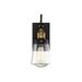 Savoy House Macauley Vintage Black with Warm Brass Outdoor Wall Light