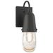 Fizz 13.3" High Coastal Black Outdoor Sconce With Clear Bubble Glass S