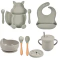 Ensemble de vaisselle en silicone pour enfants assiettes et bols vaisselle pour bébé tasse