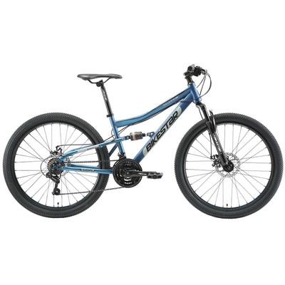 Mountainbike BIKESTAR Fahrräder Gr. 38 cm, 26 Zoll (66,04 cm), blau Full Suspension