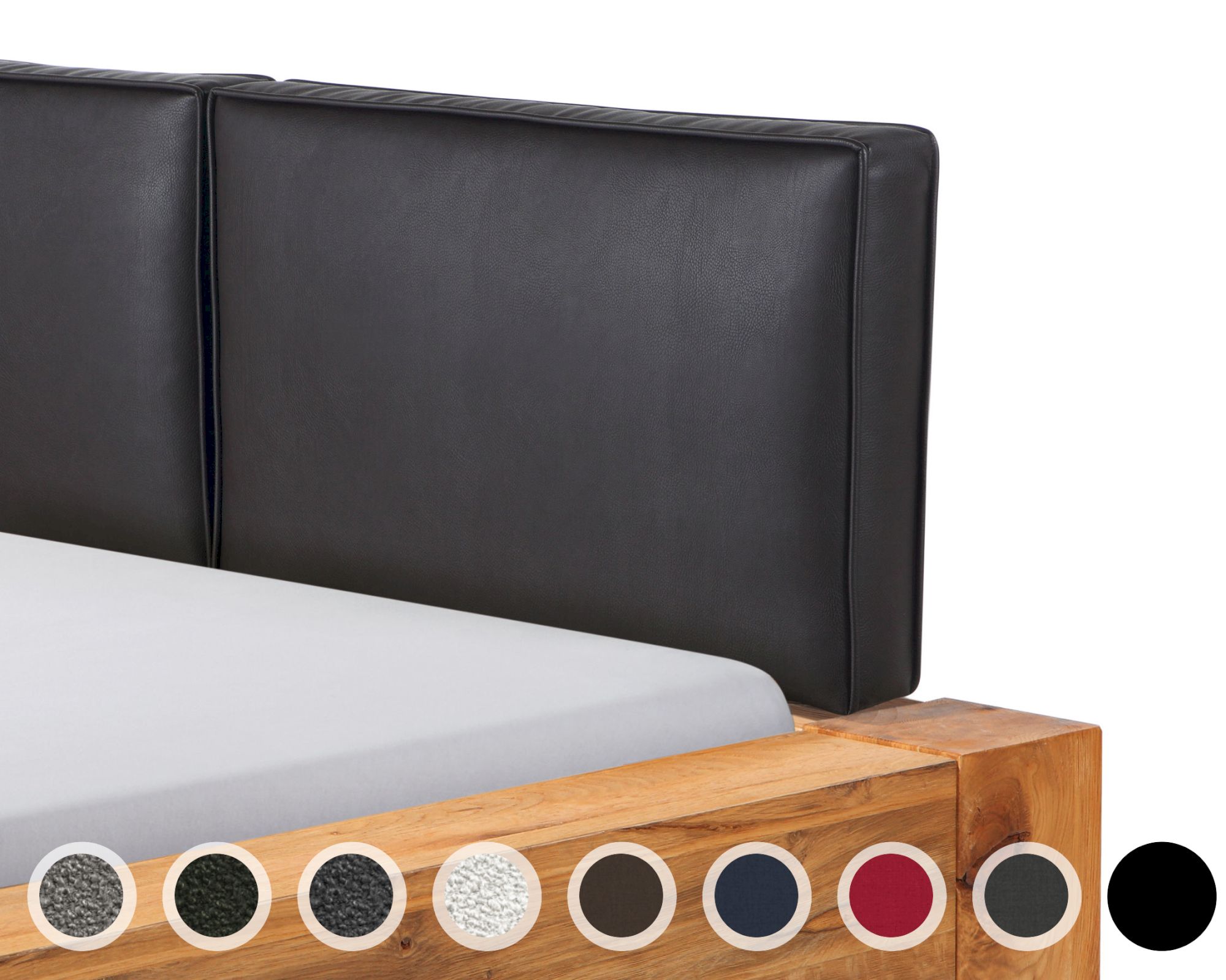 Hasena Oak-Line Wild Kopfteil Dorma 160 cm / PK3 Buffalo 720 shale Image