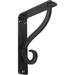 Ekena Millwork 1 1/2 W x 5 1/2 D x 8 H Ashford Single Wrought Iron Bracket (Single center brace) (2-Pack)