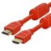 Cmple - HDMI Cable 1.5FT High Speed HDTV Ultra-HD (UHD) 3D 4K @60Hz 18Gbps 28AWG HDMI Cord Audio Return 1.5 Feet Red