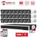 Anpviz 8CH 4K 5MP PoE Home Security Camera System H.265+ NVR AI CCTV System and 24PCS 5MP IP Weatherproof Bullet Camera Human Vehicle Detection Night Vision (With 8TB HDD)