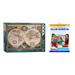 Bundle of 2 |EuroGraphics Antique World Map Puzzle (1000-Piece) + Smart Puzzle Glue Sheets