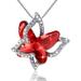 Sehao Necklaces & Pendants Butterfly Crystal Necklace With Birthstone Crystal Jewelry Gifts For Women women jewelry G Gift on Clearance