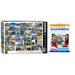 Bundle of 2 |EuroGraphics Canada Globetrotter Puzzle (1000-Piece) + Smart Puzzle Glue Sheets