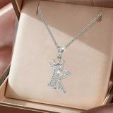 Sehao Necklaces & Pendants Crown 26 English Letters Full Diamond Pendant Necklace For Women Silver Crown Rhinestone Necklaces A Z 26 Alphabet Initial Necklaces For Teen Girls Jewelry K