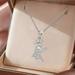 Sehao Necklaces & Pendants Crown 26 English Letters Full Diamond Pendant Necklace For Women Silver Crown Rhinestone Necklaces A Z 26 Alphabet Initial Necklaces For Teen Girls Jewelry K