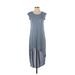 Neiman Marcus Casual Dress - High/Low: Blue Dresses - Women's Size Small
