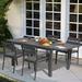 Wildon Home® Bowmore Rectangular 4 - Person 82.7" L Aluminum Outdoor Dining Set Metal in Black | 82.7 W x 36.6 D in | Wayfair