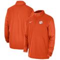 Men's Nike Orange Clemson Tigers 2023 Coach Half-Zip Hooded Jacket