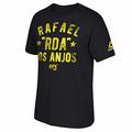 Reebok Rafael dos Anjos UFC Black Retro Type Graphic Print T-Shirt For Men (XL)