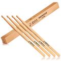 J-ROX Drum-Sticks im 4er Pack – Premium Walnuss Schlagzeug-Stöcke mit Holzkopf – Langlebige und robuste Trommelstöcke zum Schlagzeug spielen – Schlagzeug-Zubehör