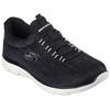 Slip-On Sneaker SKECHERS "SUMMITS-FUN FLARE", Damen, Gr. 39, schwarz-weiß (schwarz, weiß), Textil, Synthetik, meliert, sportlich, Schuhe, Trainingsschuh in veganer Verarbeitung