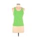 Nike Active Tank Top: Green Solid Activewear - Women's Size Medium