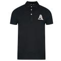 Check A Logo Black Polo Shirt