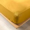 Douceur D'intérieur - Drap housse 140x190 cm - Coton bio Ocre - Ocre