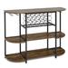 Wrought Studio™ Donyea Bar Cabinet Wood/Metal in Brown | 36 H x 16 W x 47 D in | Wayfair EAA87977F72E477D93C62E16A2C745D2