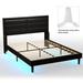 Stylish Queen Size PU Leather Upholstered Bed Frame Platform Bed