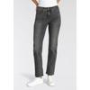 Gerade Jeans LEVI'S "314 Shaping Straight", Damen, Gr. 26, Länge 32, blau (river rock), Denim/Jeans, Obermaterial: 70% Baumwolle, 20% Polyester, 8% Viskose, 2% Elasthan, casual, gerade lang, Jeans, mit Stretch, Topseller
