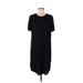 Lucky Brand Casual Dress - Shift Crew Neck Short sleeves: Black Print Dresses - Women's Size Medium