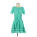 Gap Casual Dress - A-Line: Teal Print Dresses - Women's Size Small