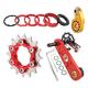 LOVIVER Mountain Bike Single Speed Conversion Kit Single Speed Cassette Speed Converter Lightweight Portable Repair with Spacers for Mountain Bike, Red 16T