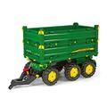 rolly toys | rollyMulti Trailer John Deere | Giant Three Side Tipping Trailer for Pedal Tractor | 125043