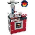 Theo Klein 9093 Miele Compact Kitchen I Children's play kitchen with oven, extractor fan hood, sink and lots of accessories I Children can play on both sides I Dimensions: 28 cm x 47 cm x 88.5 cm