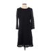 Ronni Nicole Casual Dress - Shift: Black Jacquard Dresses - Women's Size Small